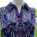 INC 2 Piece Paisley Top Blue Size L Photo 4