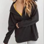 Aerie Down To Earth 1/4 Zip Pullover XS Grey Photo 0