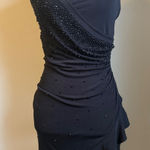 Rampage Black Beaded Halter Dress M y2k fairy whimsigoth boho flowy dainty mini Size M Photo 0