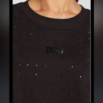 DKNY  Sport Black Rhinestone Crewneck Sweatshirt XS Photo 1