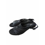 Munro  Sandal Size 10 Black Leather Open Toe Block Heel Photo 1