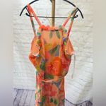 Maggy London  Midi Maxi Dress, Floral Sleeveless Halter Spring lined, size 14 Photo 7