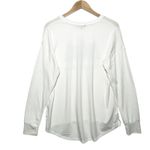 MERRY CHRISTMAS Women’s Christmas Tree long Sleeve white popover top Size L Photo 2