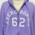 Abercrombie & Fitch  Zip Up Hoodie Jacket Size XL Purple Y2K Photo 3