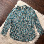 Anthropologie Pilcro Blue Motif Tunic Buttondown Shirt Photo 2