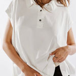 Free People  We The Free Keep On Polo - Ivory - Large Photo 0