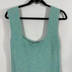 ZARA  Women Bright Teal Square Neck Sleeveless Knit Dress Size L NWT #3859/045 Photo 2