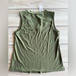 Nine Britton Ailee Rib V neck Tank with Side Slits Green Medium NWT STITCH FIX Photo 5