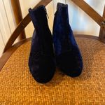Joie  blue velvet ankle booties size 6/36 Photo 6