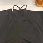 Francesca’s Mi Ami Black Jumpsuit Lace Back Wide Leg Sleeveless Women’s Large Photo 9