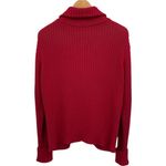 Covington  Zip Front‎ Cardigan Sweater Womens Small Red Ribbed Nordic Aztec Knit Photo 1