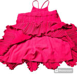 Halston Heritage  Pleated Flounce Blouson Mini Cocktail Dress Photo 4