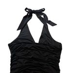 Bebe NWT, Halter Plunge Neck Ruched Bodycon Mini Dress, Sz XL Photo 8