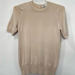 ZARA  Cream Knit Top Size Small Short Sleeve Photo 0