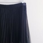 Anthropologie Eva Franco Black Pearl Pleated Midi Skirt Photo 3