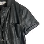 MINKPINK Liaison Black Faux Leather Utility Short Sleeve Jumpsuit Size XS Photo 8