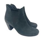 Ecco  Boots Black Heeled Leather Nubuck Pull On Elastic Ankle Comfort SZ38(7/7.5) Photo 0