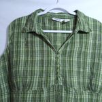 Krazy Kat Green Plaid Sleeveless Babydoll Top Blouse Casual Cotton Size 3X Photo 2