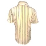 Chaus Beige Striped women’s Shirt Tan Size 4 Photo 3