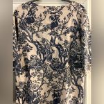 Floral Long Sleeve Dress Women's M Blue White Elegant Chic Spring Casual Size M Photo 11