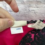 Victoria's Secret Vintage 70s  Nightie Nightgown Bright Pink Lace L union made USA Photo 9