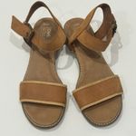 Toms Camili Brown Tan leather Neutral Formal Low Heel Buckled sandal Sz 9.5 Photo 6