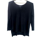 Lane Bryant Lightweight Knit High Low V Neck Sweater Side Slit 18 20 Black #4227 Photo 8