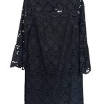 J.Crew NWT  Bell-Sleeve Dress in Embroidered Eyelet in Black - Size 4 Photo 0