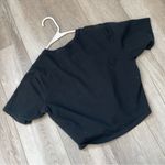 Nike  Crop Top organic cotton logo womens Black (medium) fitted streetwear sporty Photo 3