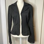 Diane Von Furstenberg  Vintage Polka For Lace Ruffle Blazer Y2k size 6 Photo 9