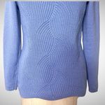 Talbots  Pointelle Raglan Crew Neck Knit Sweater Blue XS Photo 6