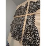 H&M Floral Dress Women’s M Animal Print Round Neck Balloon Sleeves Keyhole Back Photo 8