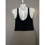 Lou & grey Dress Womens Medium Black Olive Colorblock Maxi Sleeveless Tank Photo 6