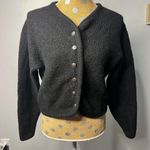 Vintage ALPS 100% Wool Cardigan Sweater Black Metal Buttons Size Large Photo 0
