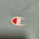 Champion Y2K  Reverse Weave Sweatshirt Teal Aqua Blue  Essential Retro Large Photo 2