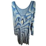 House of Sunny Blue Moon Sweater Dress‎ Size 14 Long Sleeve Halloween Costume Photo 3