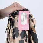 Missy Empire NWT Brown Leopard Print Wrap Midi Skirt Size 2 Photo 4