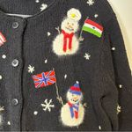 vintage david brooks snowman christmas sweater size medium Black Photo 3