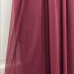 David's Bridal Wine Colored Halter Neck Floor Length Maxi Dress - Size 2 Photo 8