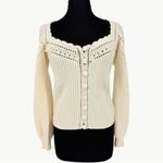 Sézane Moira Cardigan Jumper Sweater | Sz Small | Ecru (Off White) Photo 1