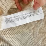 Mango  Cable Knit Button Front Cardigan with Floral Statement Peter Pan Collar Photo 8