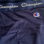 Champion  Biker Shorts 4X Logo Band Navy Blue Stretch Workout Shorts Loungewear Photo 3