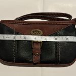 BOC Born Black/Brown Faux Leather‎ Wristlet Wallet w Zip Closure Card Slots Black Photo 5