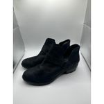 Sorel  Black Leather Cutout Ankle Boots Women's Size 9.5 Wide Buckle Detail Photo 1