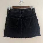 Madewell  Rigid Denim A-Line Button Fly Black Denim Mini Skirt Size 27 Photo 4
