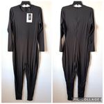 Naked Wardrobe ‎ The Bare Body Jumpsuit Long Sleeve Catsuit Black 1X Photo 3