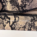 Pink Soda Sports Bra with Cut Out in Front Python Print Size Small Multiple Photo 6