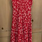 Super Cute Red Dress With White Flowers. Size L Photo 0