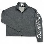 Calvin Klein Half Zip Oversized Athletic Crop Pullover Sz Small Photo 0