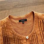 Quince  Women’s 100% European Linen Sleeveless Swing Dress Size Small Terracotta Photo 5